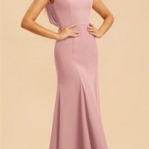 Elegant Pink Evening Gown